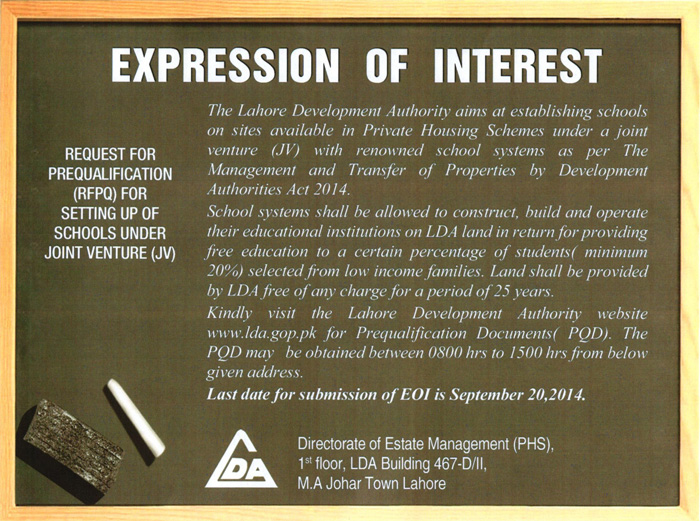 EXPRESSION OF INTEREST